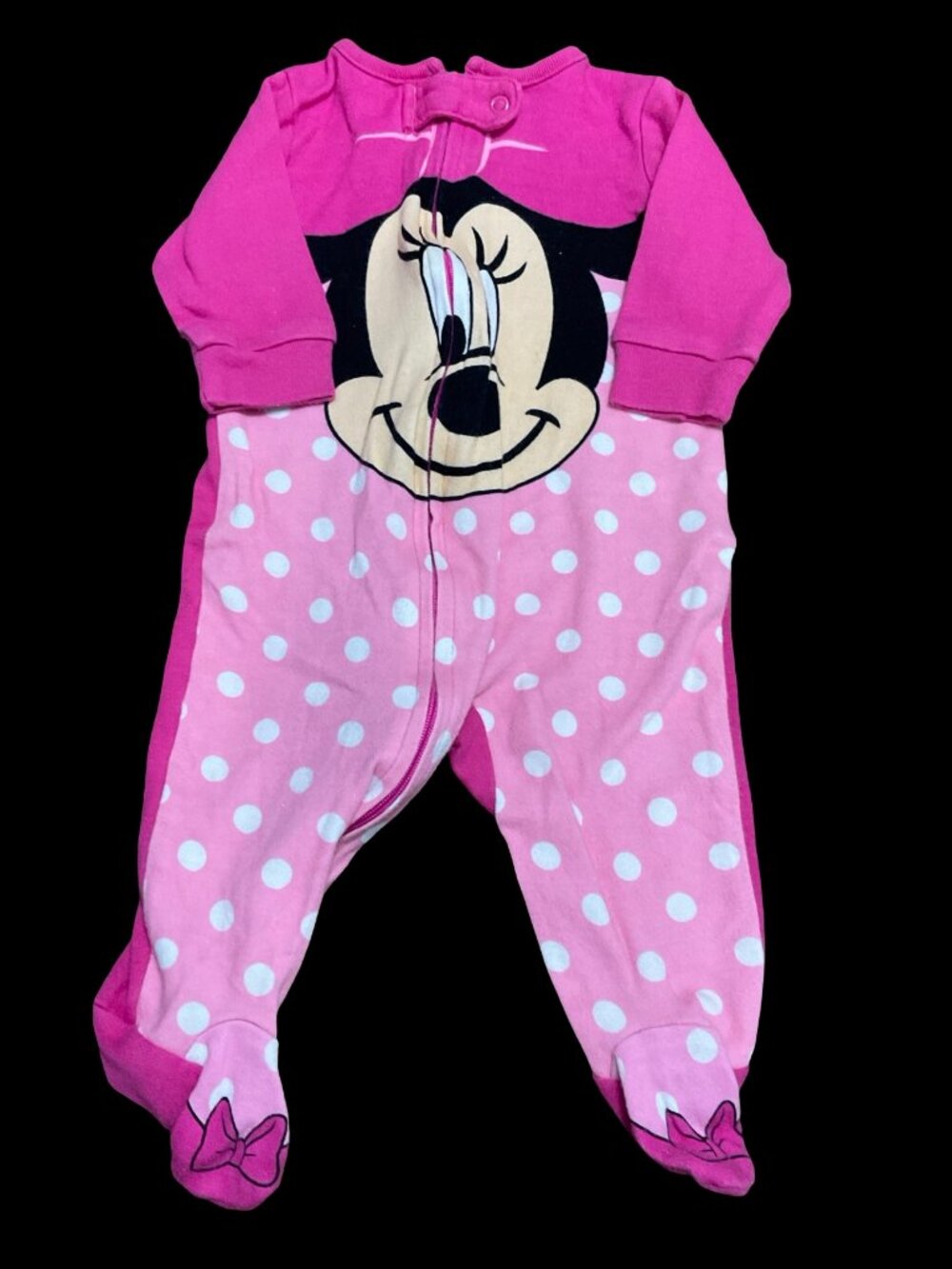👣 5/$25  - Pink Polka Dot Print Minnie Mouse Sleeper